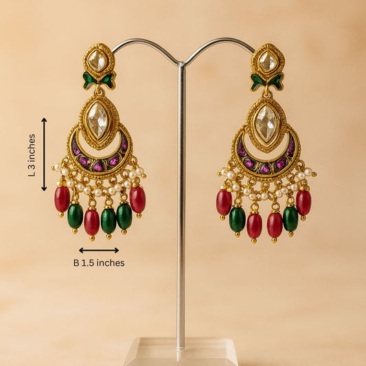 Royal Riwaayat Kundan Chandbali Earrings
