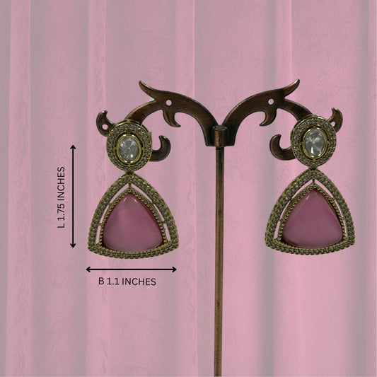 Royal Rosé Kundan Earrings