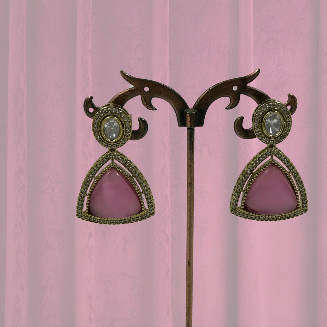 Royal Rosé Kundan Earrings