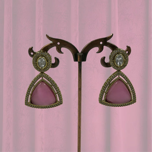 Royal Rosé Kundan Earrings