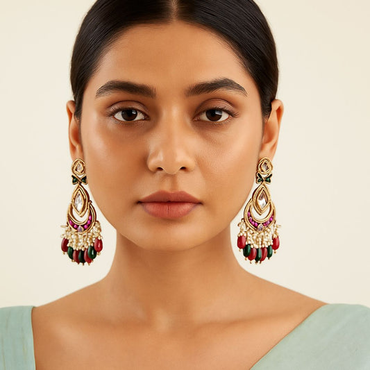 Royal Riwaayat Kundan Chandbali Earrings