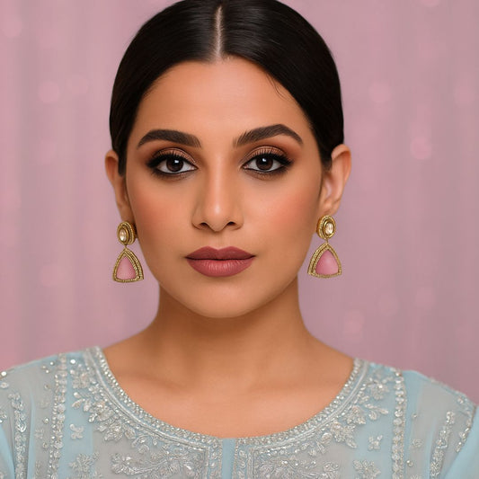Royal Rosé Kundan Earrings