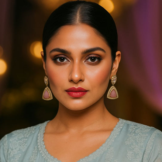 Royal Rosé Kundan Earrings