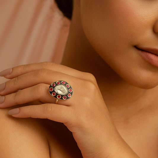 Ruhani Kundan Ring