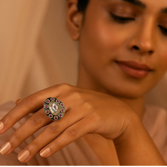 Ruhani Kundan Ring