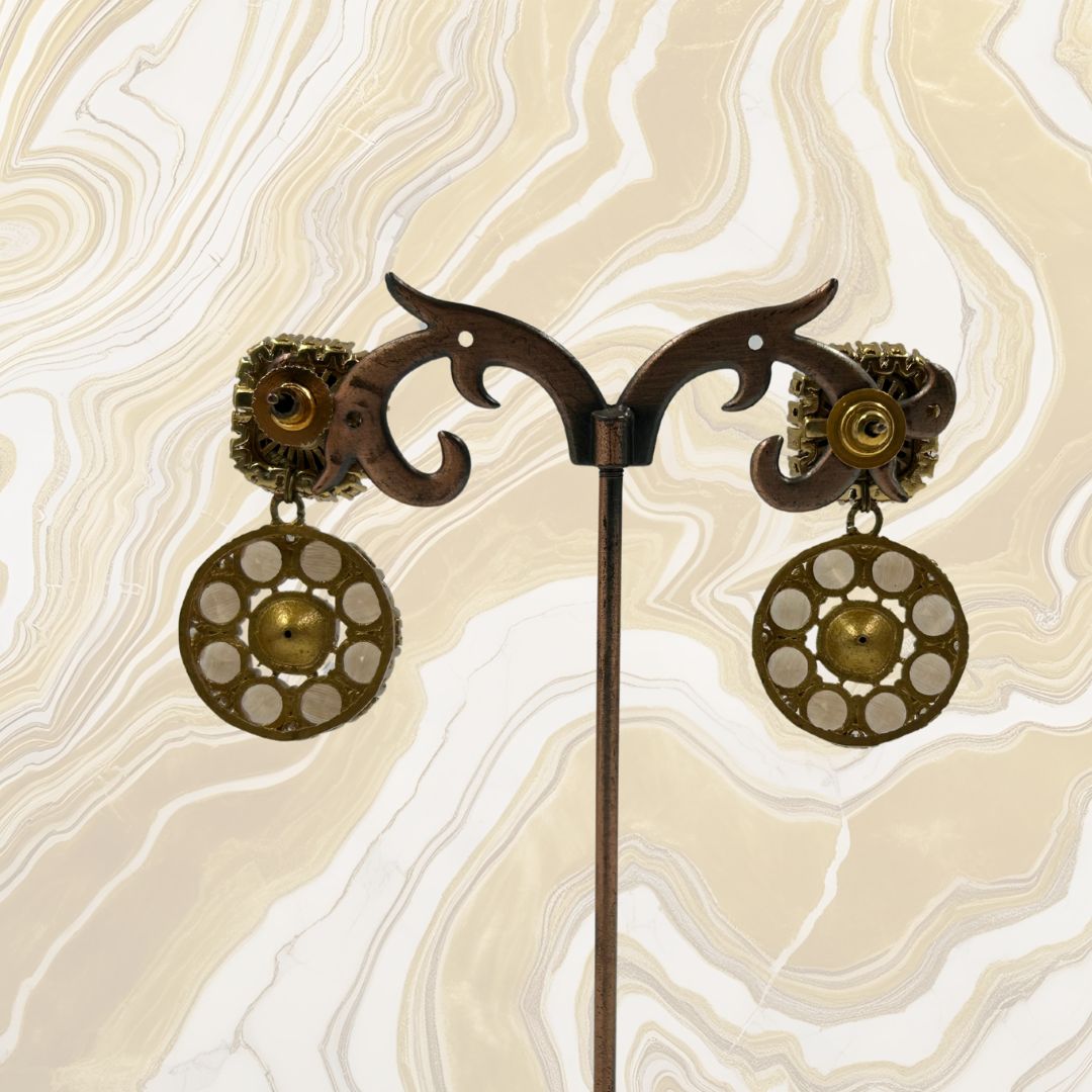 Sona Chakra Kundan Earrings